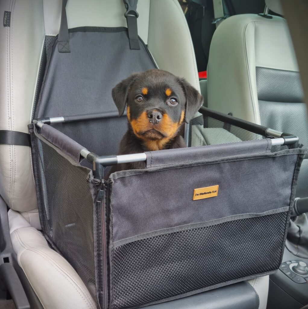 Premium zwarte autostoel voor honden en puppies