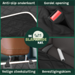 Basic Hondendeken zwart-wit Met Zijflappen