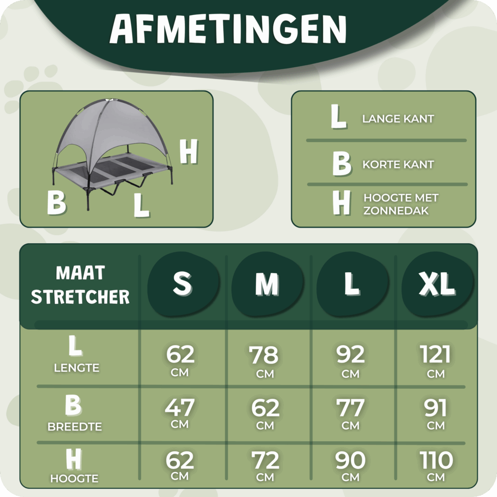 Hondenstretcher Afmetingen Maat