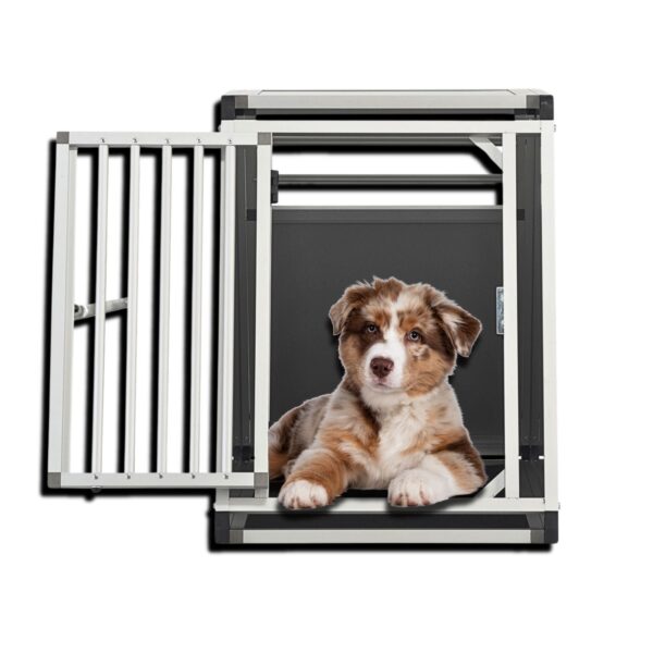 Hondenbench Auto Kay met puppy