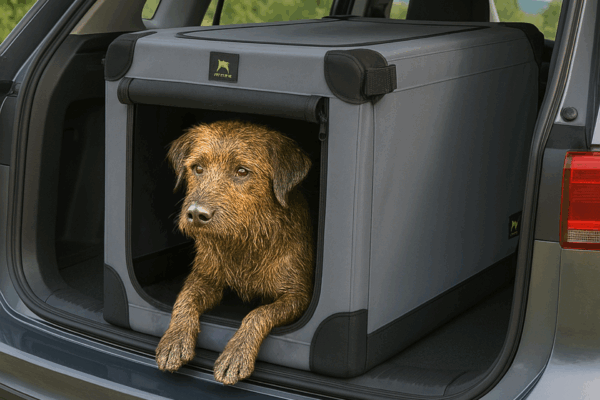 Reisbench Maelson Soft Kennel Antraciet Opvouwbare Autobench Voor Op Reis